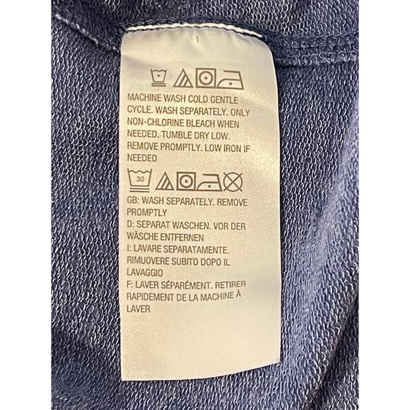 LOGO Lounge Lori Goldstein Blue Size Small Terry Short Sleeve Tunic Top Pocket - Picture 7 of 8